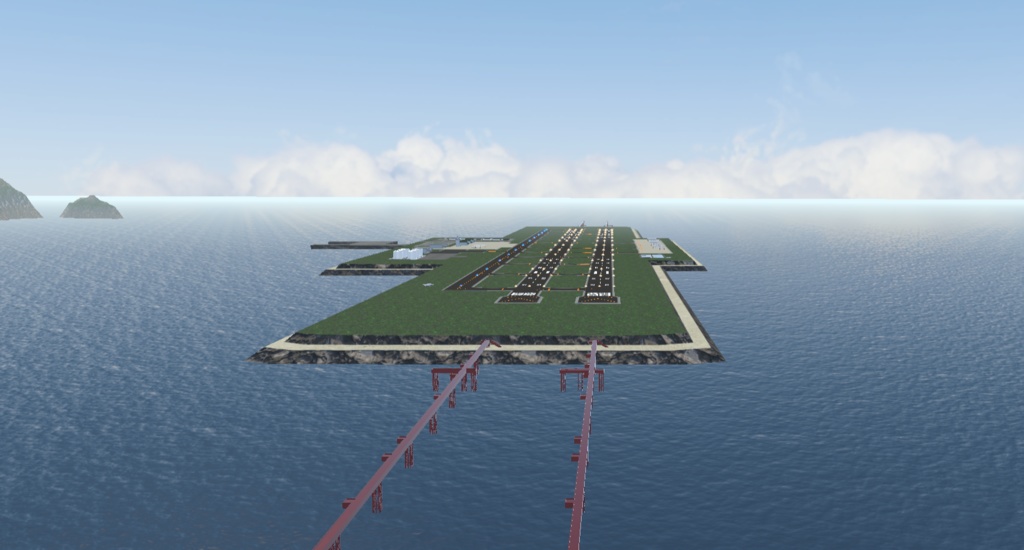 《VRChat想定》海上基地+基地、空港作成キット《3Dモデル》