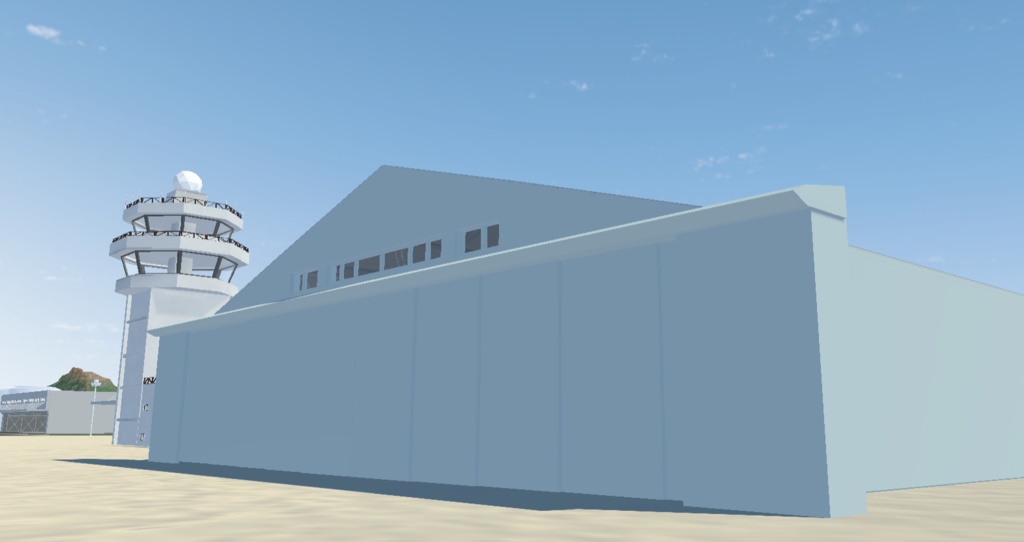 《VRChat想定》海上基地+基地、空港作成キット《3Dモデル》