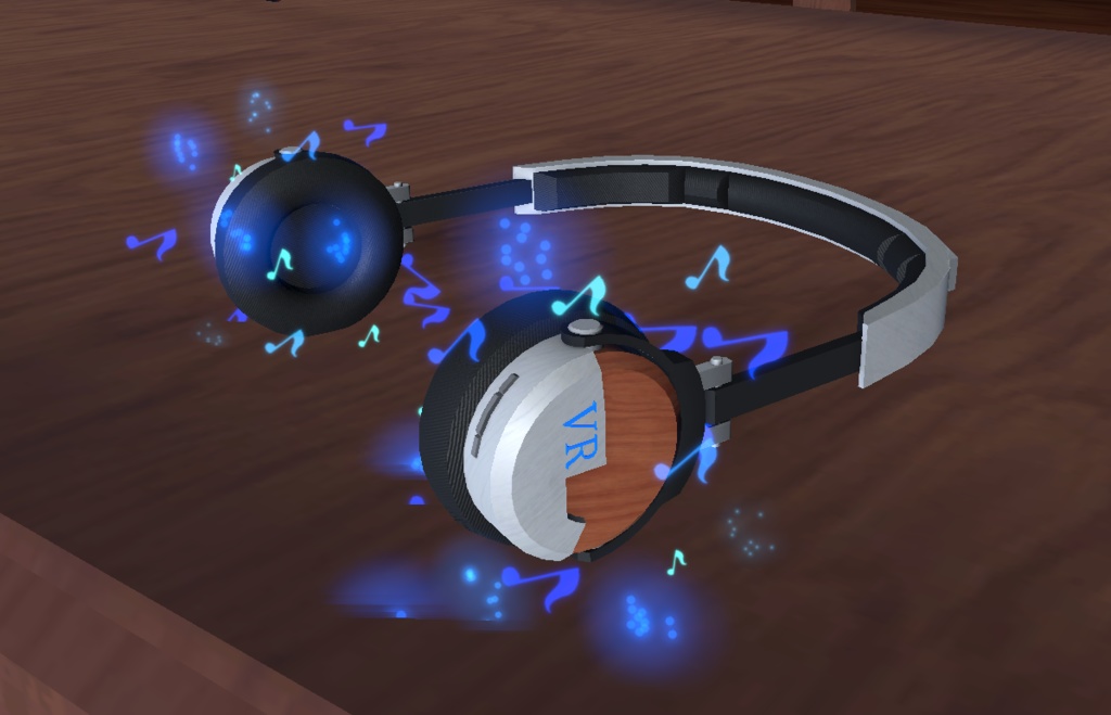 《VRChat想定》パーティクル付きヘッドホン3Dモデル「Blast1」