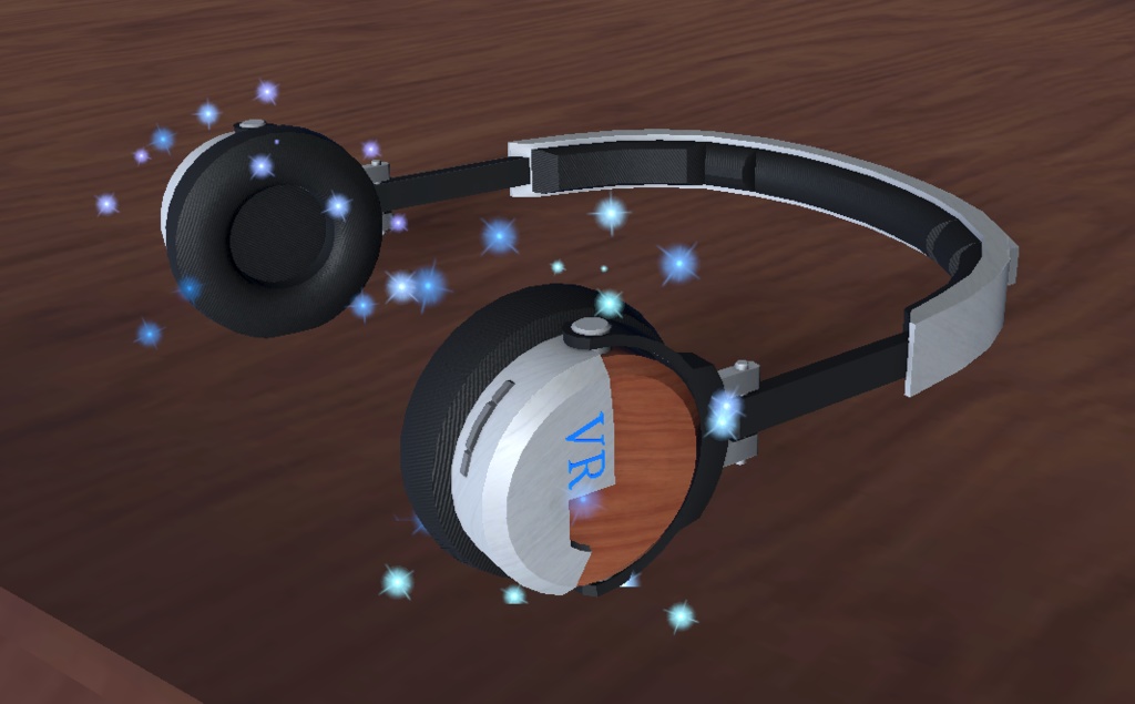 《VRChat想定》パーティクル付きヘッドホン3Dモデル「Blast1」