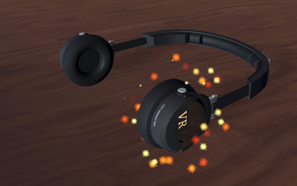 《VRChat想定》パーティクル付きヘッドホン3Dモデル「Blast1」