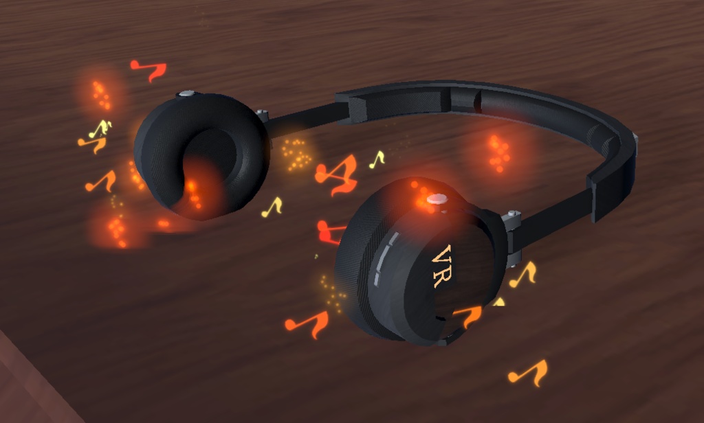 《VRChat想定》パーティクル付きヘッドホン3Dモデル「Blast1」