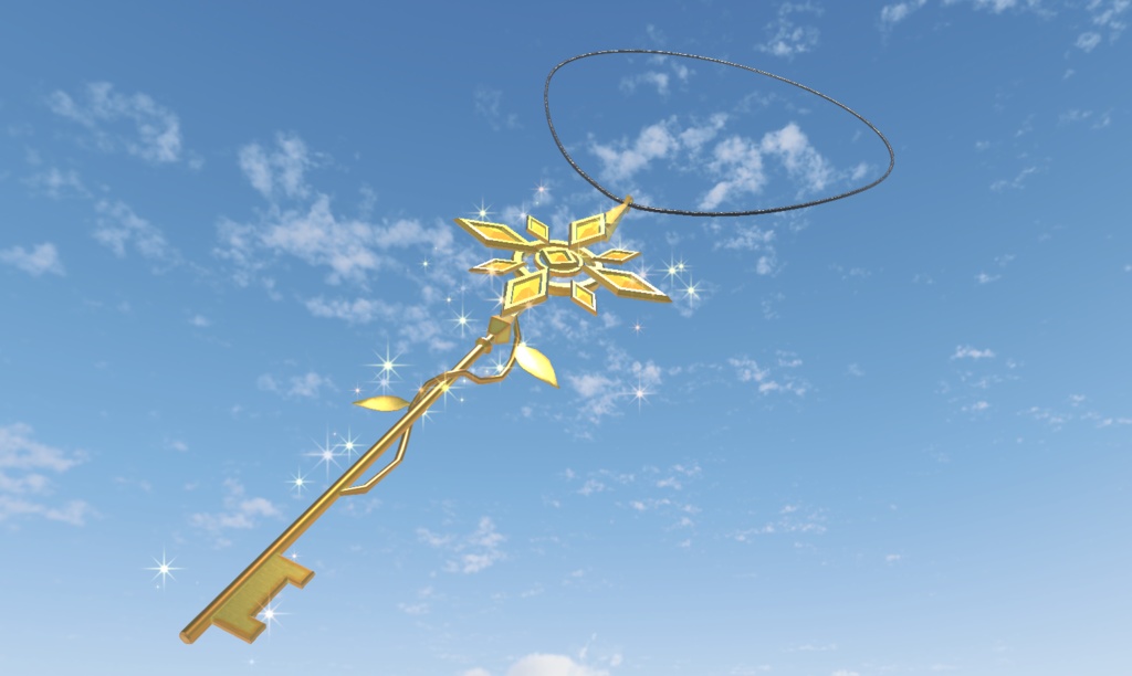 《VRChat想定》「太陽のカギ」首掛けアクセサリー