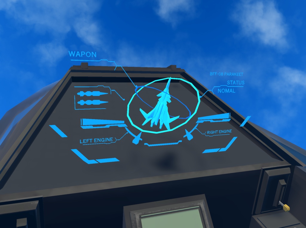 《VRChat想定》架空VTOL戦闘機 BFF-08 parakeet《飛行可能3Dモデル》