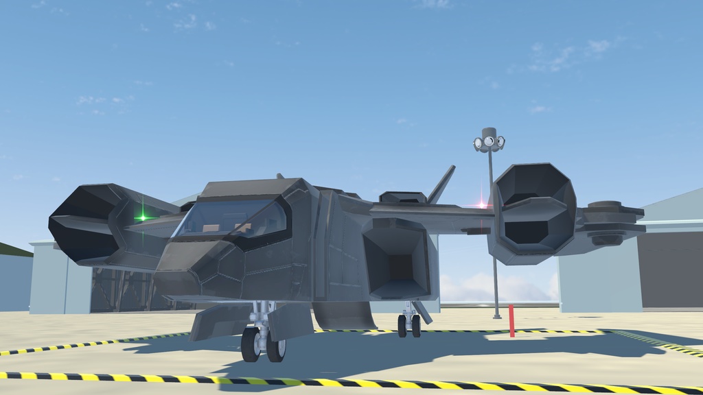 《VRChat想定》架空SF輸送機 BFV02 sandpiper《飛行可能モデル》