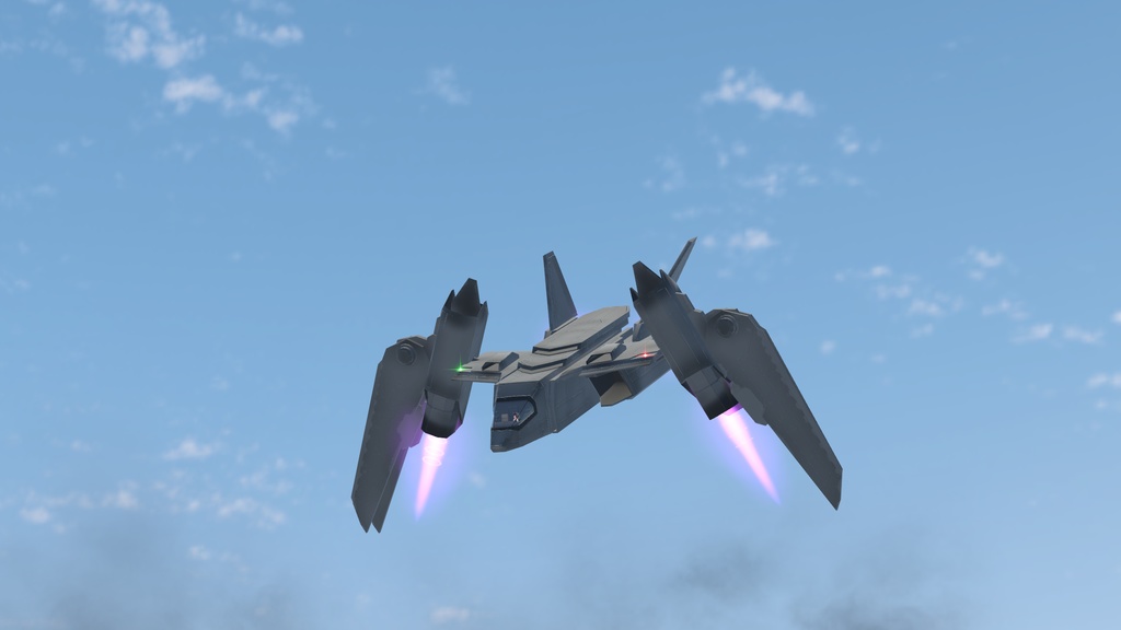 《VRChat想定》架空SF輸送機 BFV02 sandpiper《飛行可能モデル》