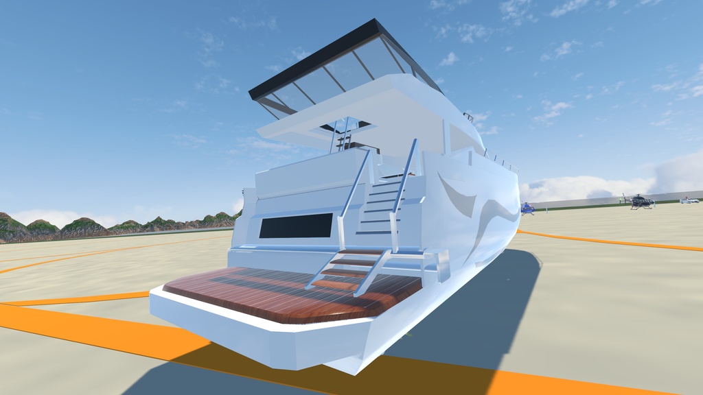 《VRChat想定》クルーザー「B-Slider」《操作可能モデル》