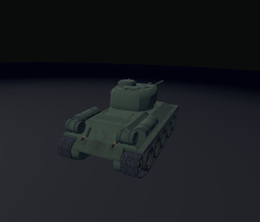 《VRChat想定》B-T34/85《操作可能3Dモデル》