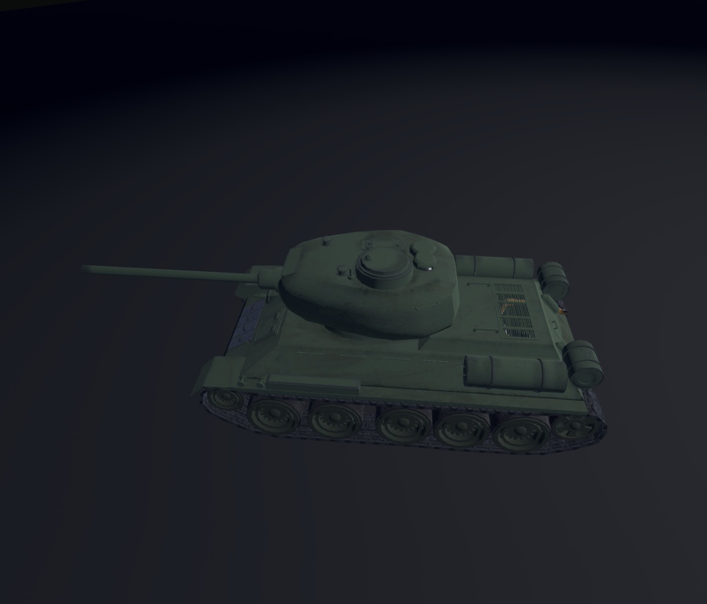 《VRChat想定》B-T34/85《操作可能3Dモデル》