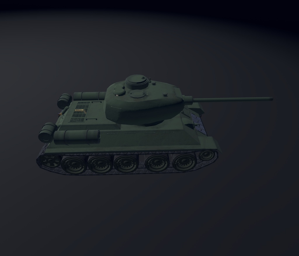 《VRChat想定》B-T34/85《操作可能3Dモデル》