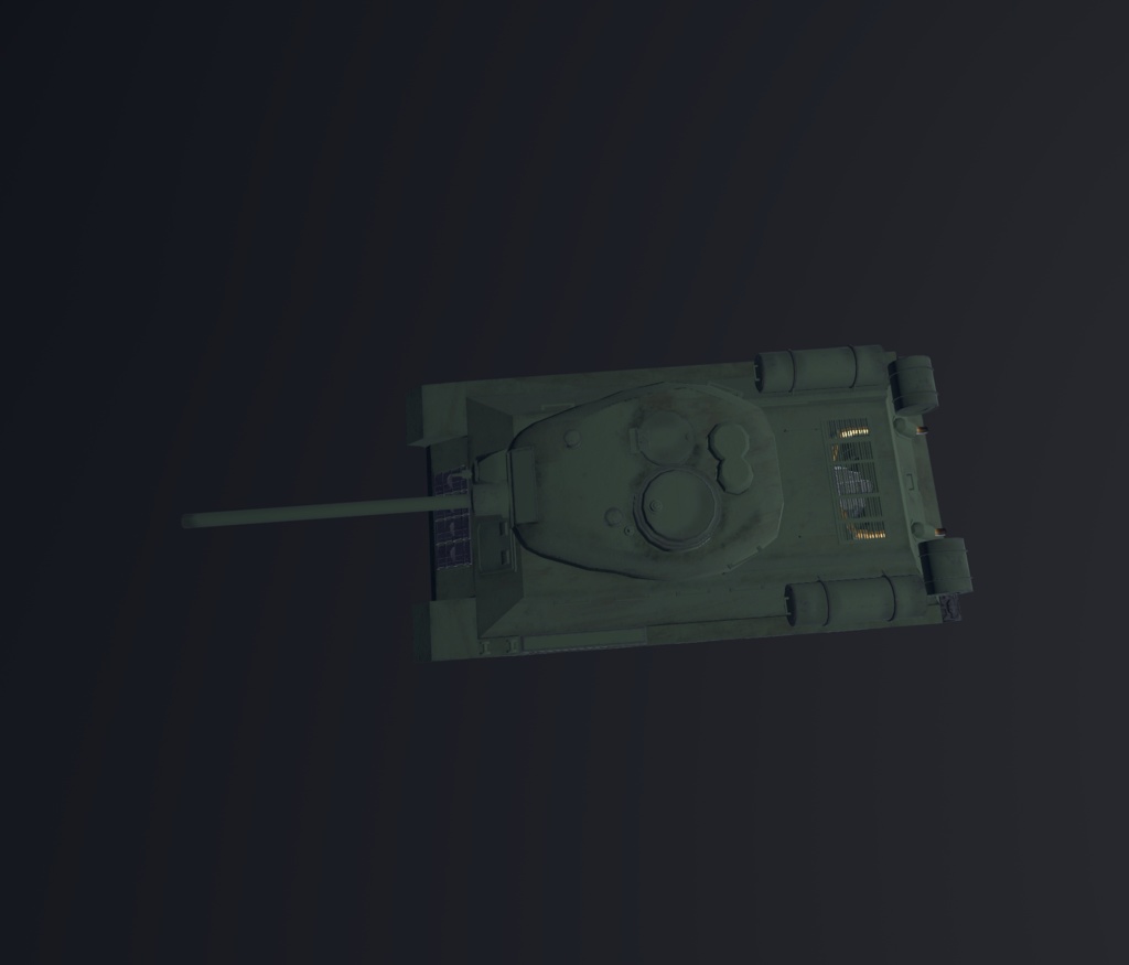 《VRChat想定》B-T34/85《操作可能3Dモデル》