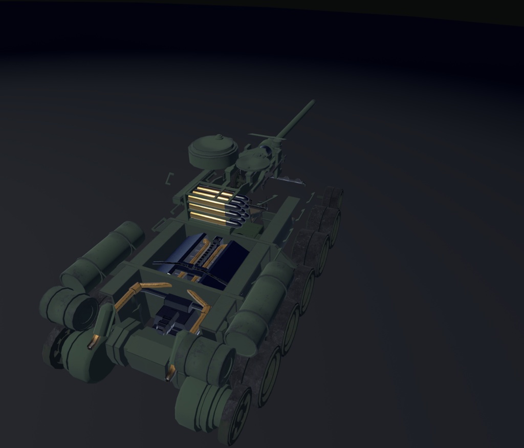 《VRChat想定》B-T34/85《操作可能3Dモデル》