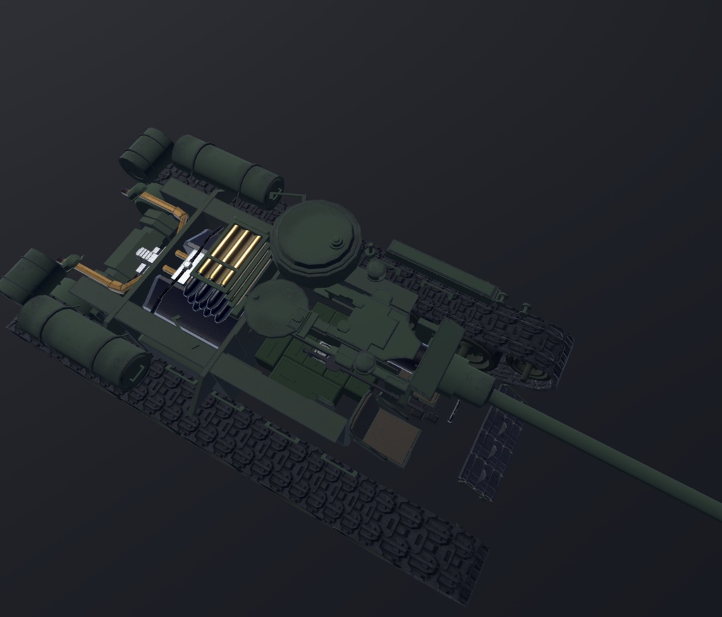 《VRChat想定》B-T34/85《操作可能3Dモデル》