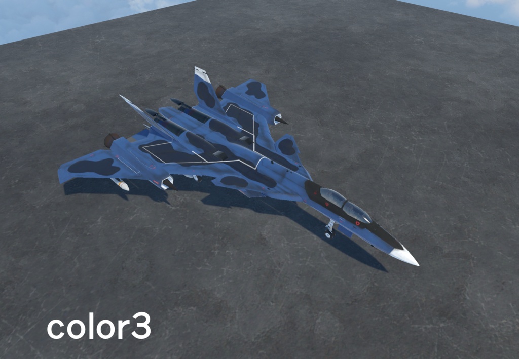 《VRChat想定》架空戦闘機 BFF-11 OSTRICH(F,R,S《飛行可能3Dモデル》