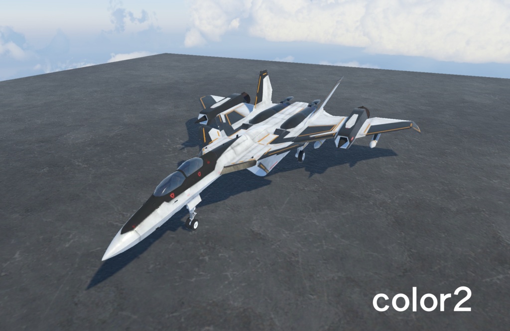 《VRChat想定》架空戦闘機 BFF-11 OSTRICH(F,R,S《飛行可能3Dモデル》