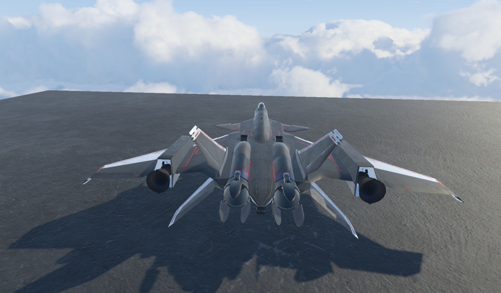《VRChat想定》架空戦闘機 BFF-11 OSTRICH(F,R,S《飛行可能3Dモデル》