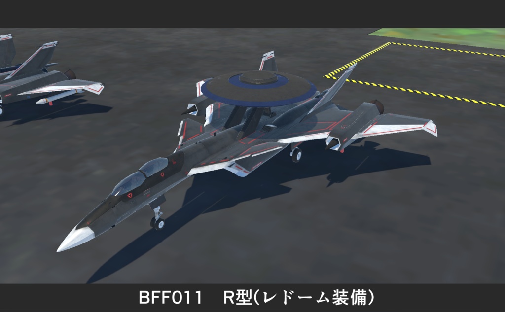 《VRChat想定》架空戦闘機 BFF-11 OSTRICH(F,R,S《飛行可能3Dモデル》