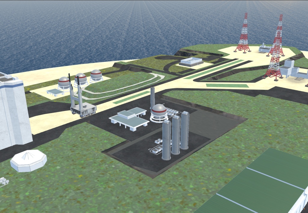 《VRChat想定》豊ヶ島海上宇宙基地《3Dモデル》