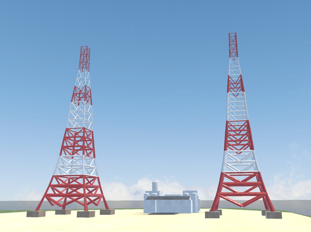 《VRChat想定》豊ヶ島海上宇宙基地《3Dモデル》