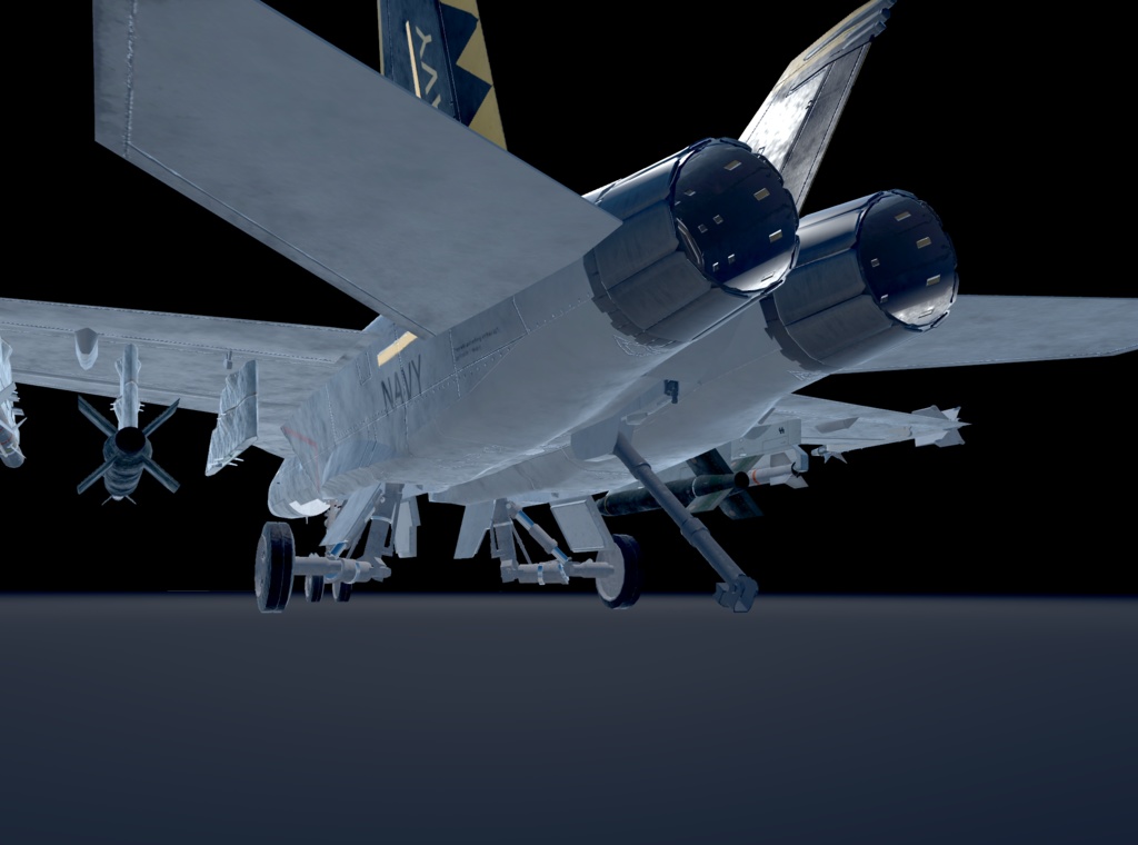 【VRChat想定】B-F/A18Legacy&B-F/A18E SUPER 二機種セット【飛行可能3Dモデル】