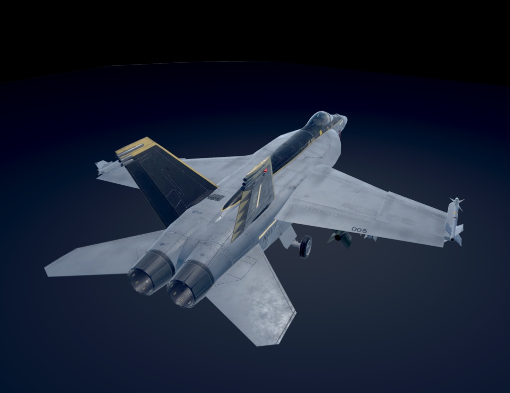 【VRChat想定】B-F/A18Legacy&B-F/A18E SUPER 二機種セット【飛行可能3Dモデル】