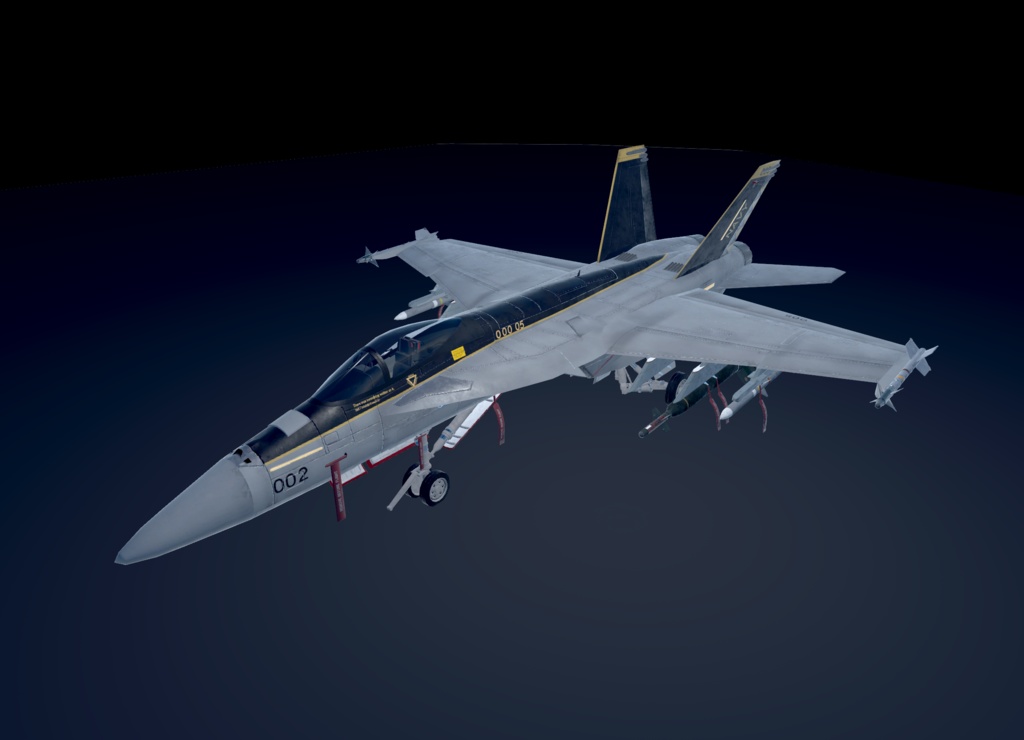 【VRChat想定】B-F/A18Legacy&B-F/A18E SUPER 二機種セット【飛行可能3Dモデル】