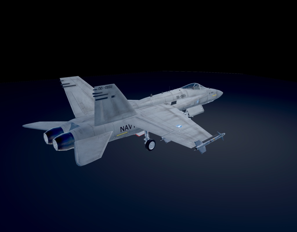 【VRChat想定】B-F/A18Legacy&B-F/A18E SUPER 二機種セット【飛行可能3Dモデル】