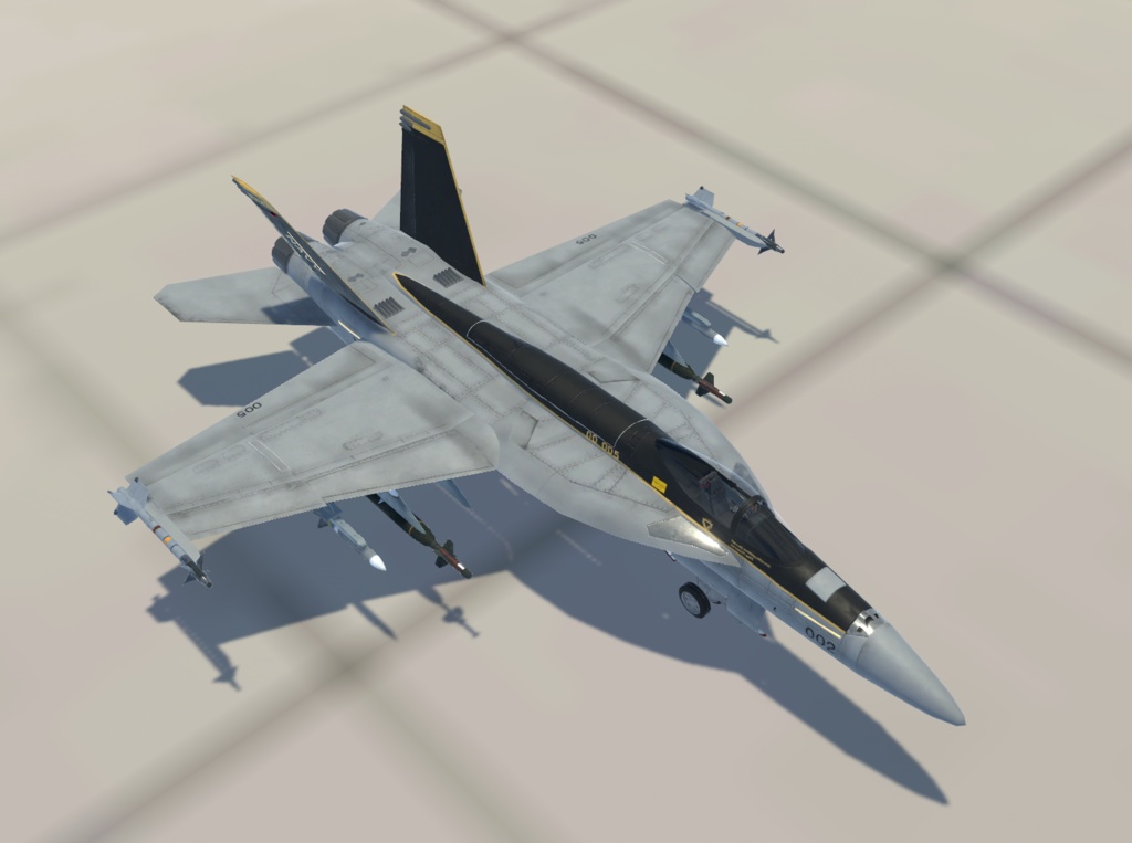 【VRChat想定】B-F/A18Legacy&B-F/A18E SUPER 二機種セット【飛行可能3Dモデル】