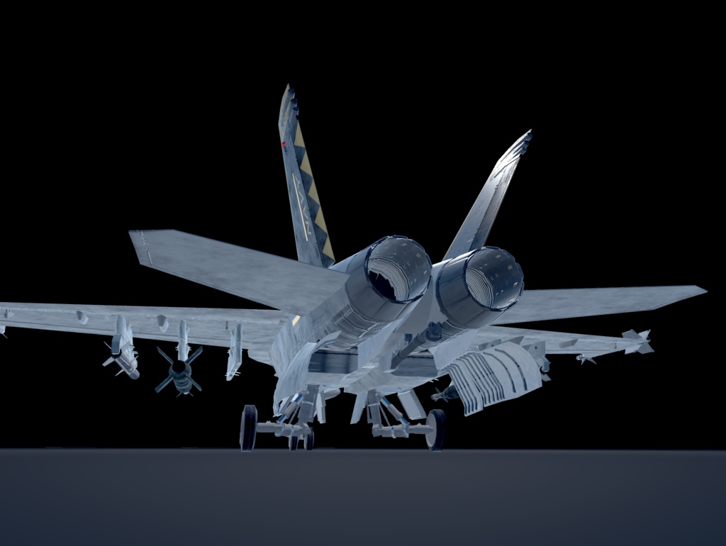 【VRChat想定】B-F/A18Legacy&B-F/A18E SUPER 二機種セット【飛行可能3Dモデル】