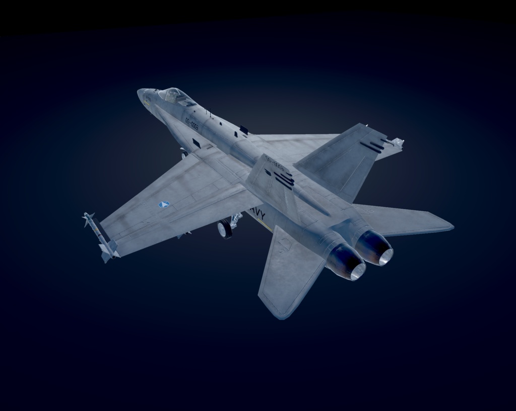 【VRChat想定】B-F/A18Legacy&B-F/A18E SUPER 二機種セット【飛行可能3Dモデル】