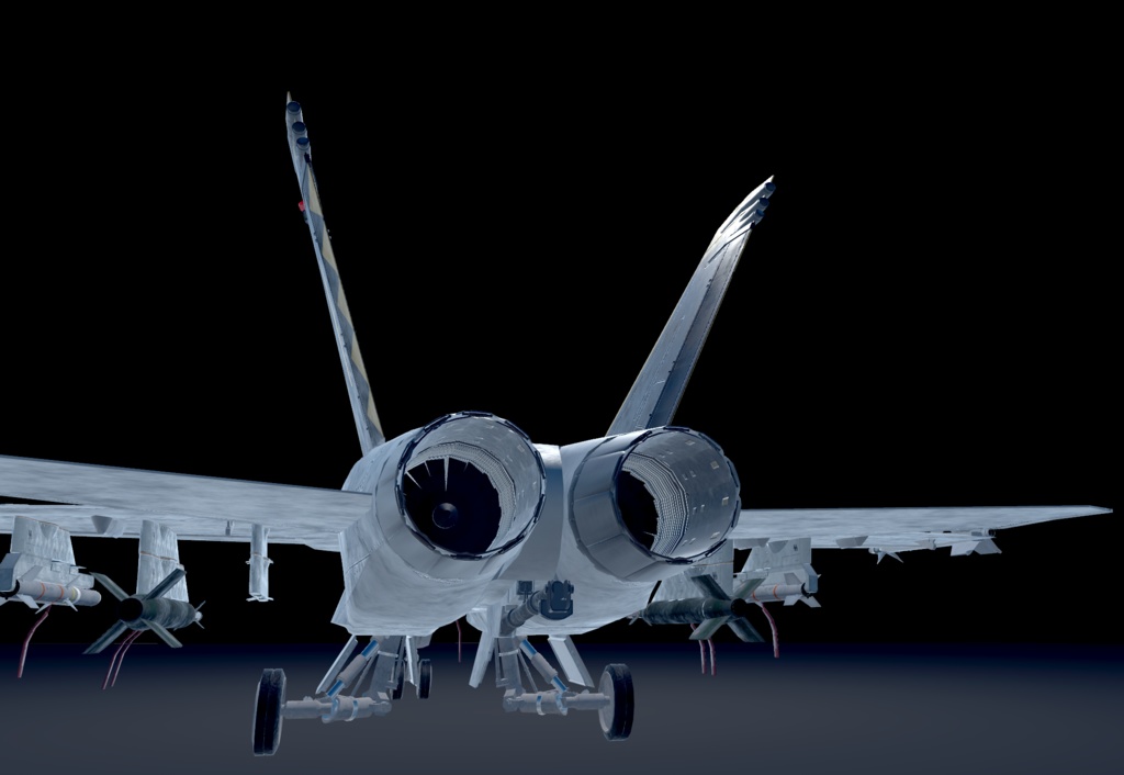 【VRChat想定】B-F/A18Legacy&B-F/A18E SUPER 二機種セット【飛行可能3Dモデル】