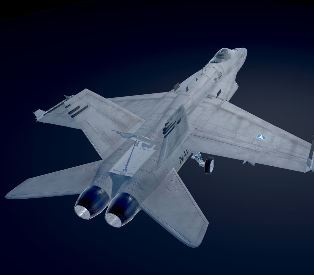 【VRChat想定】B-F/A18Legacy&B-F/A18E SUPER 二機種セット【飛行可能3Dモデル】