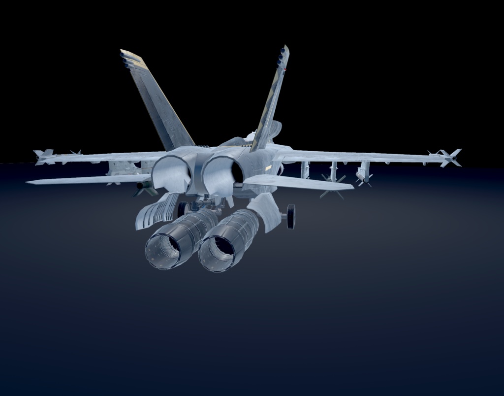 【VRChat想定】B-F/A18Legacy&B-F/A18E SUPER 二機種セット【飛行可能3Dモデル】