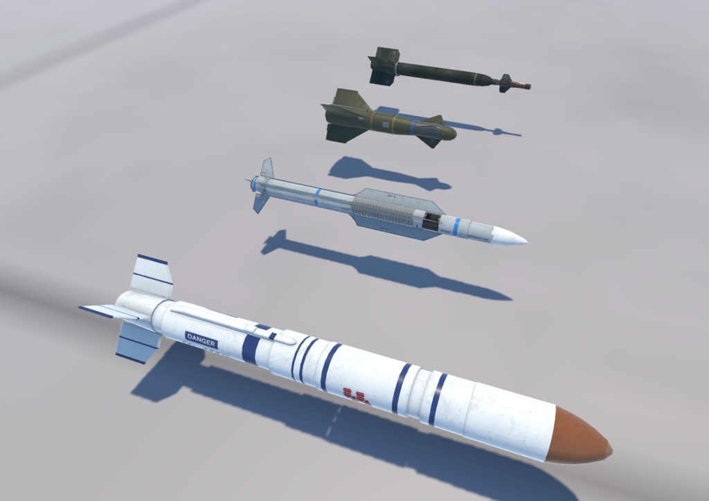 【VRChat想定】B-F/A18Legacy&B-F/A18E SUPER 二機種セット【飛行可能3Dモデル】