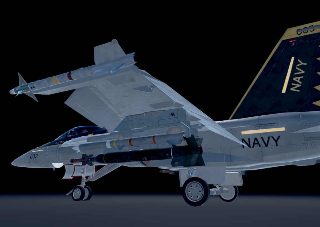 【VRChat想定】B-F/A18Legacy&B-F/A18E SUPER 二機種セット【飛行可能3Dモデル】
