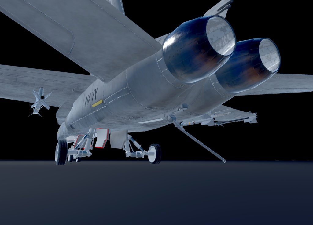 【VRChat想定】B-F/A18Legacy&B-F/A18E SUPER 二機種セット【飛行可能3Dモデル】