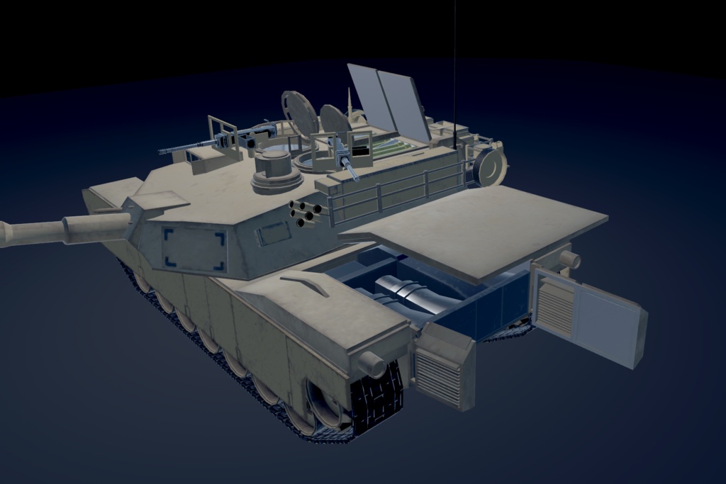 《VRChat想定》B-M1エイブラムス《操作可能モデル》