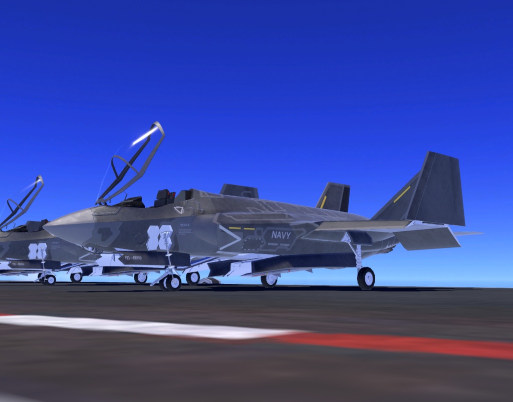【VRChat想定】B-F35C【飛行可能モデル】