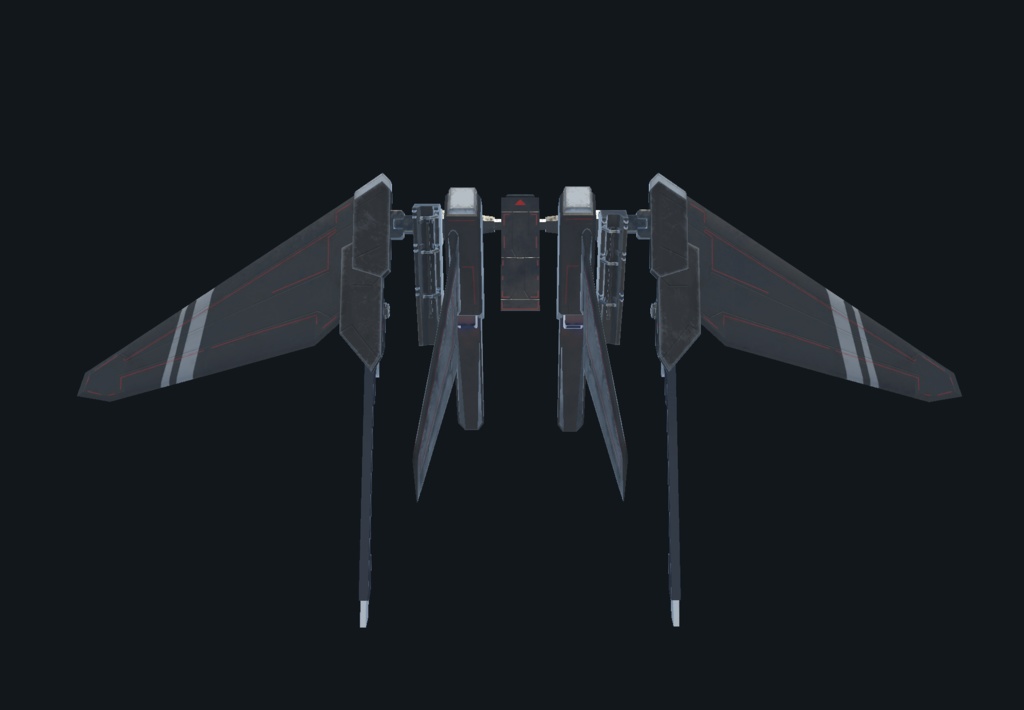 【VRChat想定】フライトパック「フィート1」【3Dモデル】