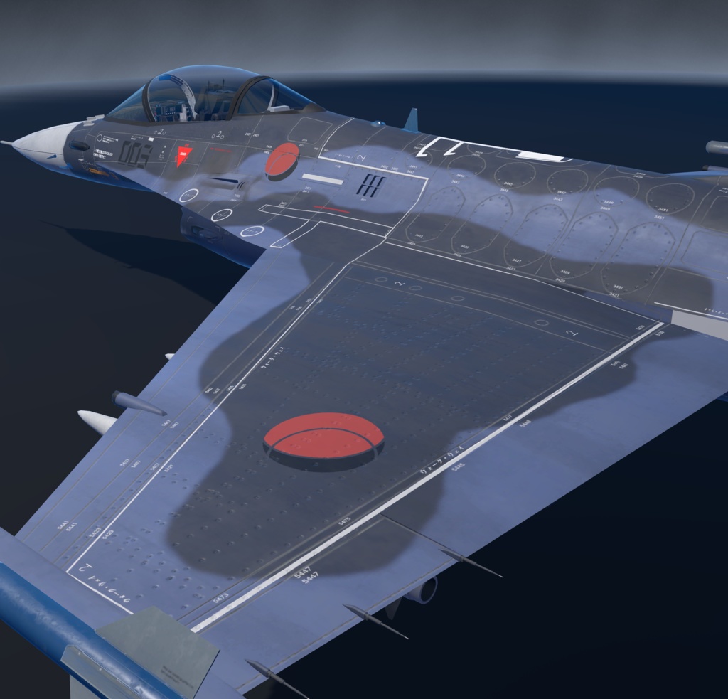 《VRCHAT想定》B-F2A VZ《飛行可能3Dモデル》