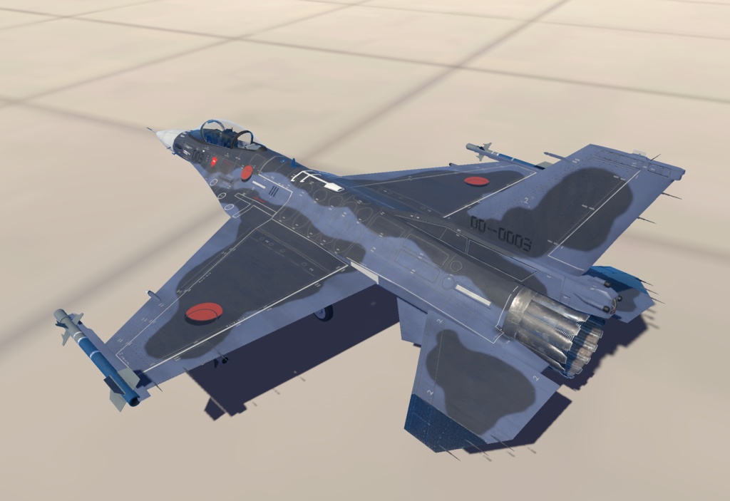 《VRCHAT想定》B-F2A VZ《飛行可能3Dモデル》