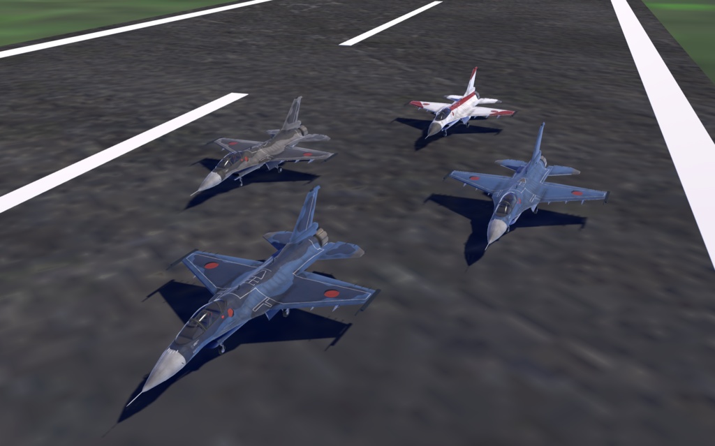 《VRCHAT想定》B-F2A VZ《飛行可能3Dモデル》