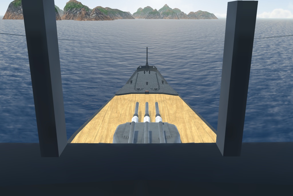 《VRCHAT想定》戦艦「武蔵(たけくら)」+主砲、対空砲ギミック付き