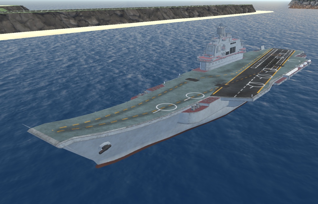 《VRChat想定》重航空巡洋艦「B-ADKZ」《ギミック付き3Dモデル》