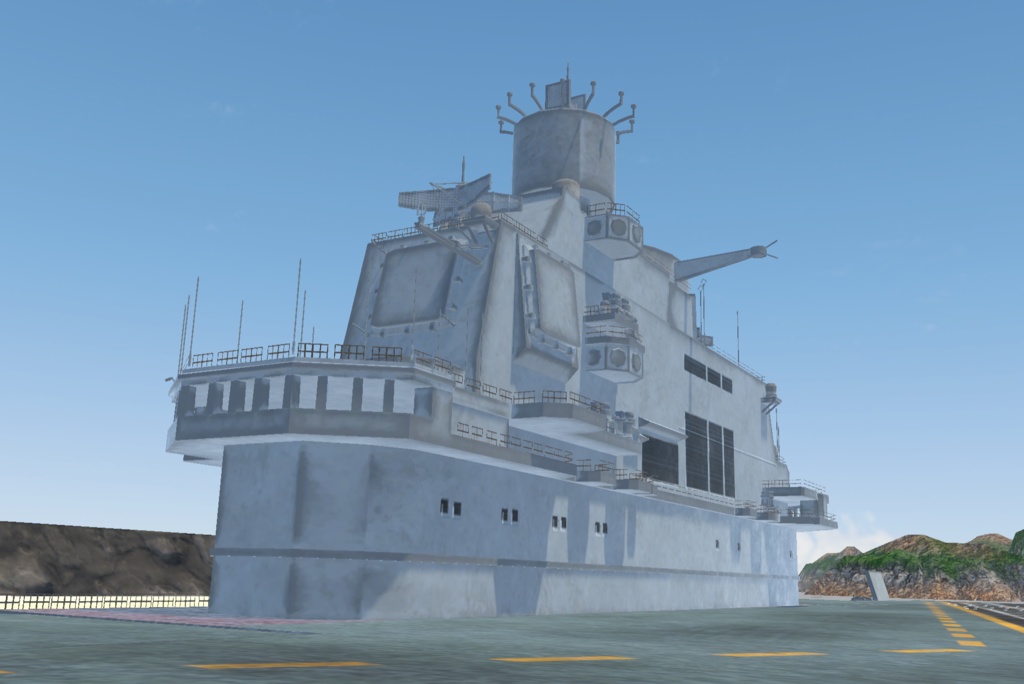 《VRChat想定》重航空巡洋艦「B-ADKZ」《ギミック付き3Dモデル》