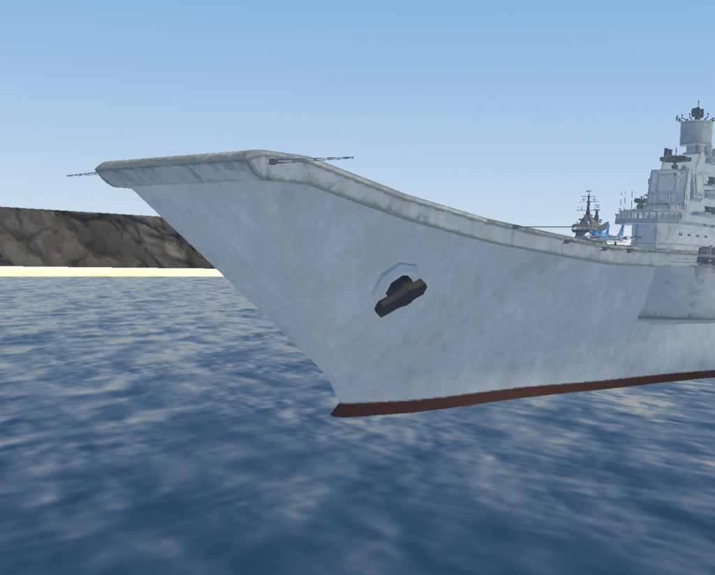 《VRChat想定》重航空巡洋艦「B-ADKZ」《ギミック付き3Dモデル》