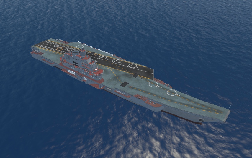 《VRChat想定》重航空巡洋艦「B-ADKZ」《ギミック付き3Dモデル》