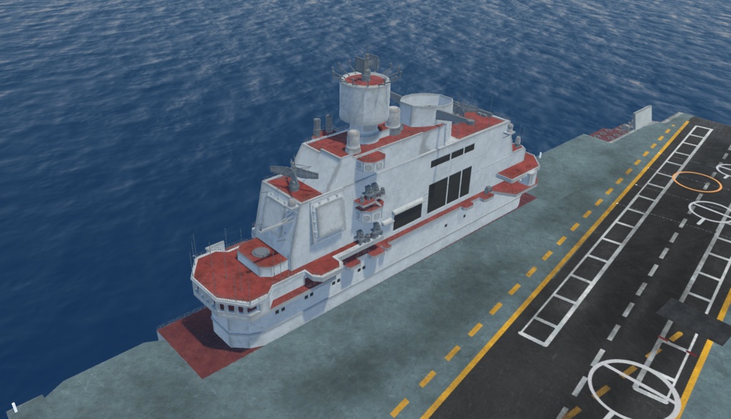 《VRChat想定》重航空巡洋艦「B-ADKZ」《ギミック付き3Dモデル》