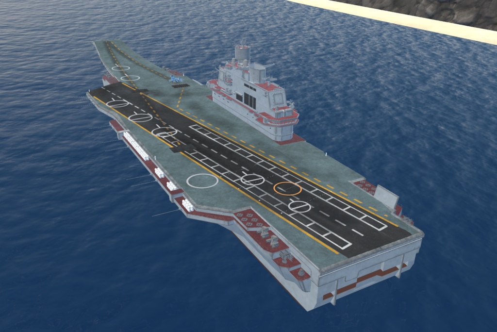 《VRChat想定》重航空巡洋艦「B-ADKZ」《ギミック付き3Dモデル》