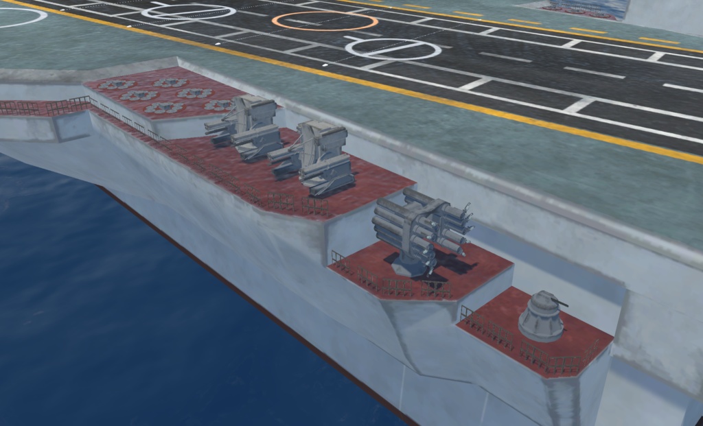 《VRChat想定》重航空巡洋艦「B-ADKZ」《ギミック付き3Dモデル》